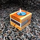 Porta Velas Quadrado com Caixa de Fósforo - Incensário - Deco