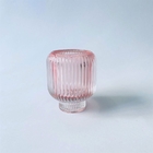 Porta-velas Rosa Em Vidro