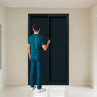 Porta Veneziana 3 Folhas Vidro Temperado 6mm 2,00x2,15m Fábri