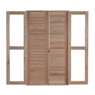 Porta com Veneziana de Abrir Eucalipto 213x14cm Ambos os Lados Rondosul