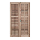 Porta com Veneziana de Abrir Eucalipto 213x14cm Ambos os Lados Rondosul