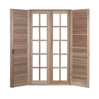 Porta com Veneziana de Abrir Eucalipto 213x14cm Ambos os Lados Rondosul