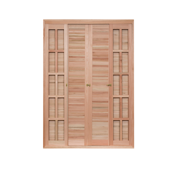 Porta com Veneziana de Correr Eucalipto 213x14cm Central Rondosul