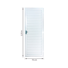 Porta Veneziana de Giro Aço Pintado Branca 215x0,75m Lado Direito Stander CRV