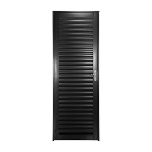 Foto de Porta Veneziana de Giro Aço Pintado Preto 215x0,75m Esquerdo