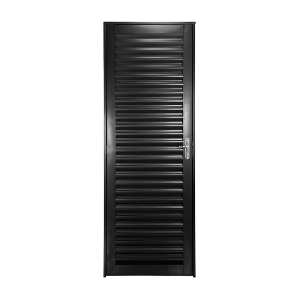 Porta Veneziana de Giro Aço Pintado Preto 215x0,95m Lado Esquerdo Stander CRV