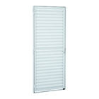 Porta Veneziana de Giro Alumínio Pintado Branco 2,15x0,87m Lado Direito Linha Alumifit Sasazaki