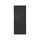 Porta Veneziana de Giro Alumínio Pintado Preto 2,10x0,80m Lado Esquerdo Líder