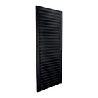 Porta Veneziana de Giro Esquerdo 1 Folha Aço Pintado Preto 210x80cm Classic CRV