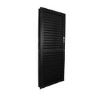 Porta Veneziana de Giro Esquerdo 1 Folha Alumínio Pintado Preto 2,15x0,65m Stander CRV