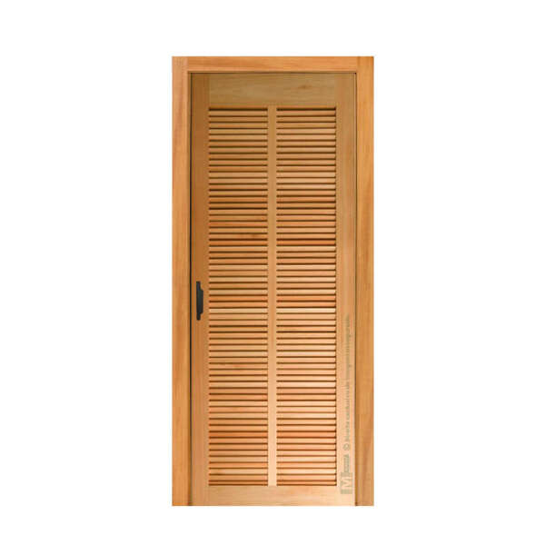 Porta Veneziana Em Madeira Maciça Tauari Mapaf 60cm X 210cm