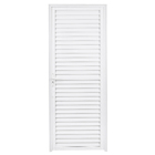 Porta Veneziana de Giro Alumínio Branco com Fechadura 2,10x0,70m Lado Direito Linha Home 3A Alumínio