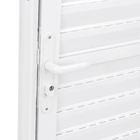 Porta Veneziana de Giro Alumínio Branco com Fechadura 2,10x0,70m Lado Direito Linha Home 3A Alumínio