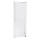 Porta Veneziana de Giro Alumínio Branco com Fechadura 2,10x0,70m Lado Esquerdo Linha Home 3A Alumínio