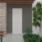 Porta Veneziana de Giro Direito 1 Folha Alumínio Pintado Branco 210x80cm Classic CRV