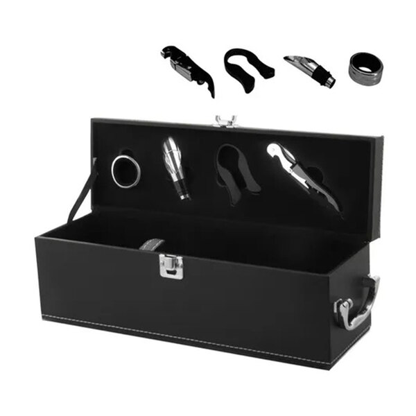 Porta Vinho No Estojo - 4 Peças