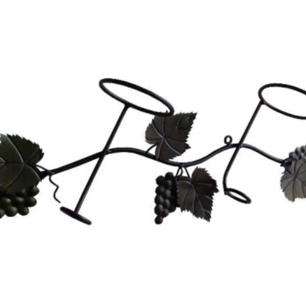 Porta Vinhos De Parede Em Ferro - Cód 1435