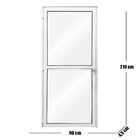Porta Visione De Alumínio 210x90  Abertura Esquerda Branco