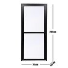 Porta Visione De Alumínio Linha Veneza 210x80  Abertura Direi