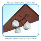 Porta Xícaras Duplo Aramado Para 06 Unidades Cromado