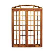 Portal Correr Quadriculado 4 Folhas Itauba Em Arco Com Fechad