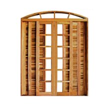 Portal Correr Veneziana 6 Folhas Itauba Em Arco Com Fechadua