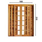 Portal Correr Veneziana 6 Folhas Itauba Reto Com Fechadura 1,