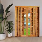 Portal Correr Veneziana 6 Folhas Itauba Reto Com Fechadura 1,