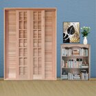 Portal Correr Veneziana 6 Folhas Mista Reto Com Fechadura 1,4