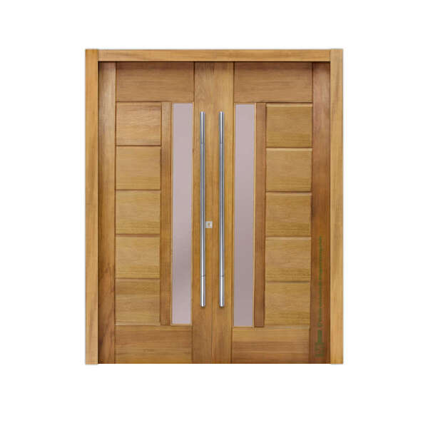 Portal De Entrada Bbb Visor Lateral Sem Vidro Em Madeira Maci