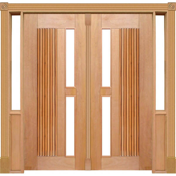 Portal Duplo Pivotante Barcelona P/vidro Mod. 160 Em Madeira