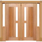 Portal Duplo Pivotante Barcelona P/vidro Mod. 160 Em Madeira