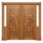 Portal Duplo Pivotante Couro Longo Mod. 110 Em Madeira Maciça