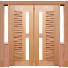 Portal Duplo Pivotante Madri P/vidro Mod. 180 Em Madeira Maci