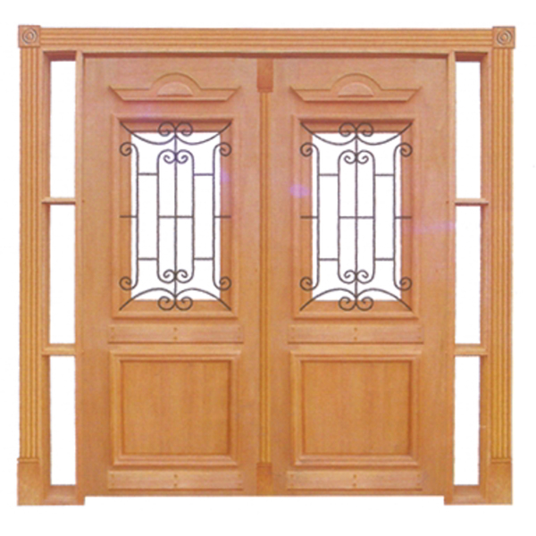 Portal Duplo Realeza C/grade Mod. 040 Em Madeira Maciça Cedro