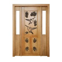 Portal Madeira Maciça Vitrô Duplo Beija Flor Real Entalhada C