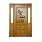 Portal Madeira Maciça Vitrô Duplo Cavalo Entalhada Completa 1