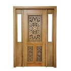 Portal Madeira Maciça Vitrô Duplo Lima Entalhada Completa 153