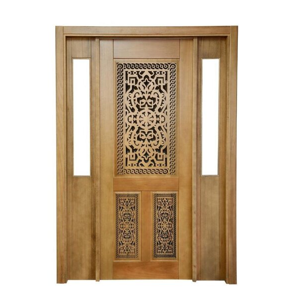 Portal Madeira Maciça Vitrô Duplo Lima Entalhada Completa 153