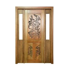 Portal Madeira Maciça Vitrô Duplo Ninho Entalhada Completa 15