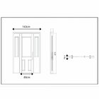 Portal Madeira Maciça Vitrô Duplo Palmeira Entalhada Completa