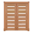 Portal Pivotante 07 Vidros Mod. 355 Em Madeira Maciça Cedro A