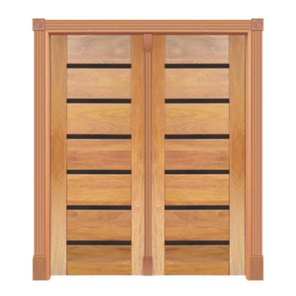 Portal Pivotante  Friso Preto Mod. 561 Em Madeira Maciã§a Ced