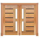 Portal Pivotante  Friso Preto P/vidro Mod. 562 Em Madeira Mac