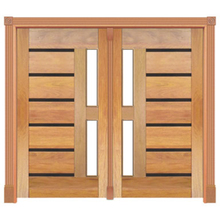 Portal Pivotante  Friso Preto P/vidro Mod. 562 Em Madeira Mac