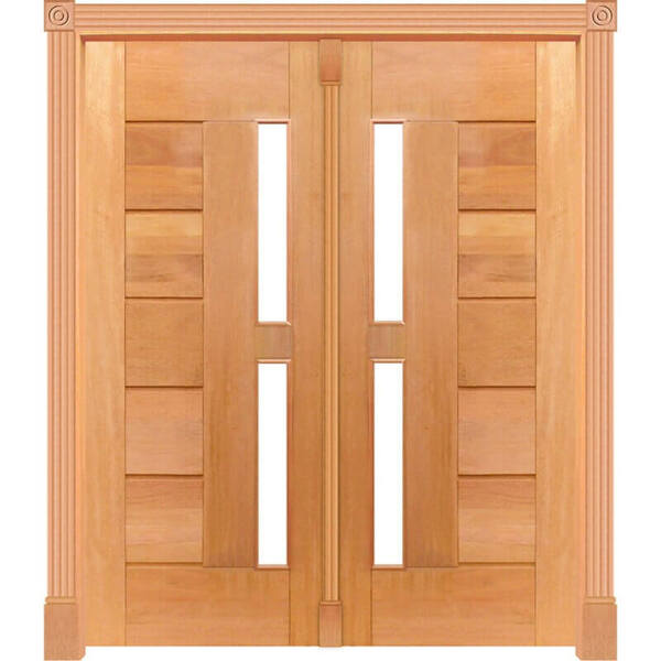 Portal Pivotante  P/vidro Mod. 335 Em Madeira Maciã§a Cedro A