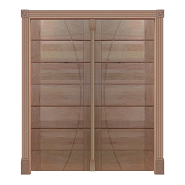 Portal Pivotante -r Friso Em Arco Mod. 330 Em Madeira Maciã§a