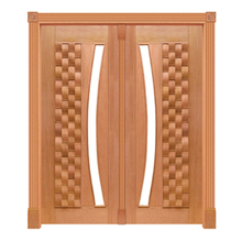 Portal Pivotante Couro Arco P/vidro Mod. 370 Em Madeira Maciç