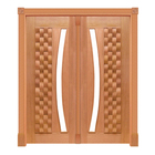 Portal Pivotante Couro Arco P/vidro Mod. 370 Em Madeira Maciç