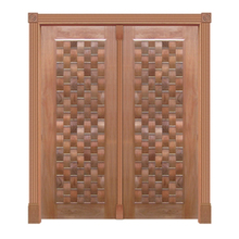 Portal Pivotante Couro Mod. 360 Em Madeira Maciça Cedro Arana